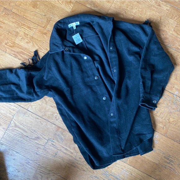 Hyfve black fringe jacket NWT - Picture 6 of 9